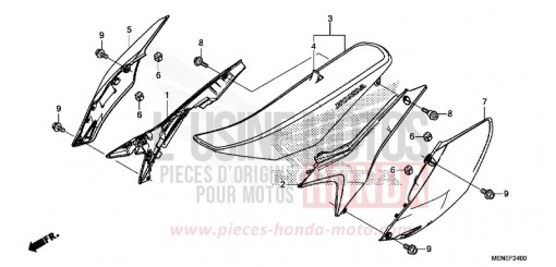 SEAT/SIDE COVER CRF450RG de 2016